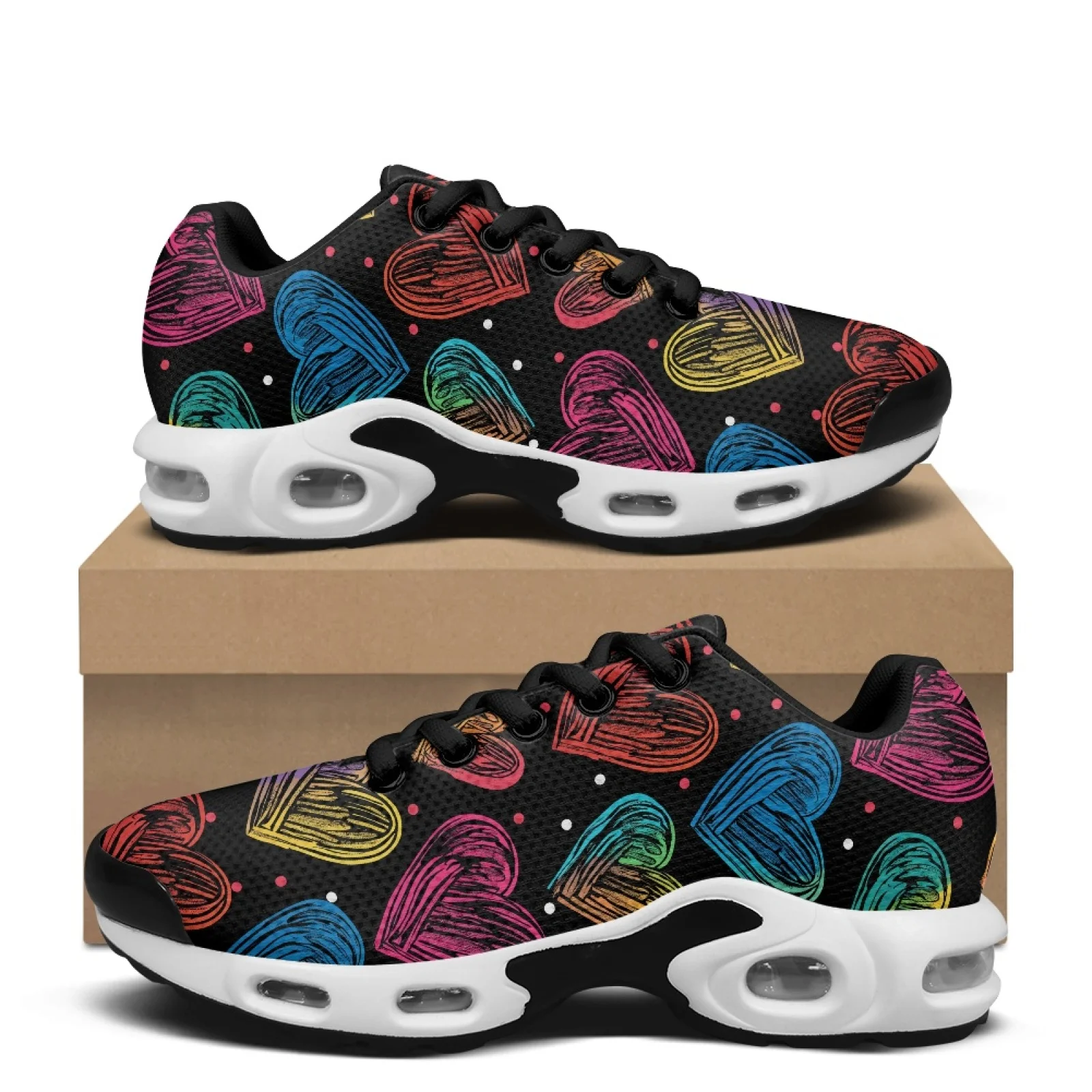 PENSTROLL Colorful Hearts Patt - Air Cushion Jogger Shoes Men review and price