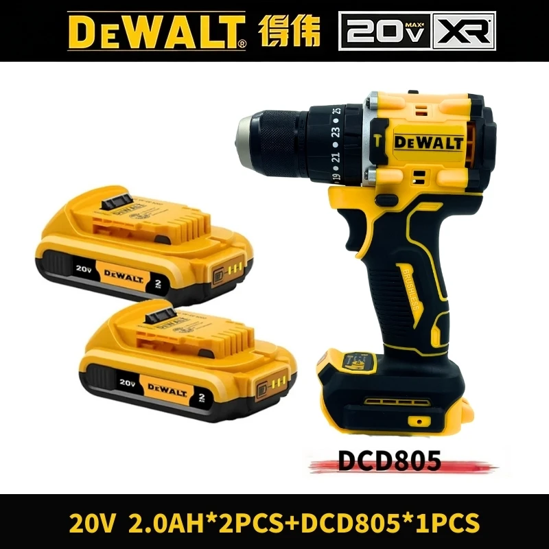 DEWALT DCD805 20V Max Cordless Brushless Impact Drill Multi-Function Handheld Electric Screwdriver Tool image 3