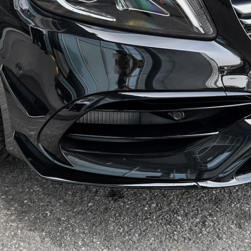 For Mercedes Benz A-Class W176 A45 AMG 2016 2017 2018 Front Bumper Lip Diffuser Splitter Wind Knife Fog Light Grille Body Kits