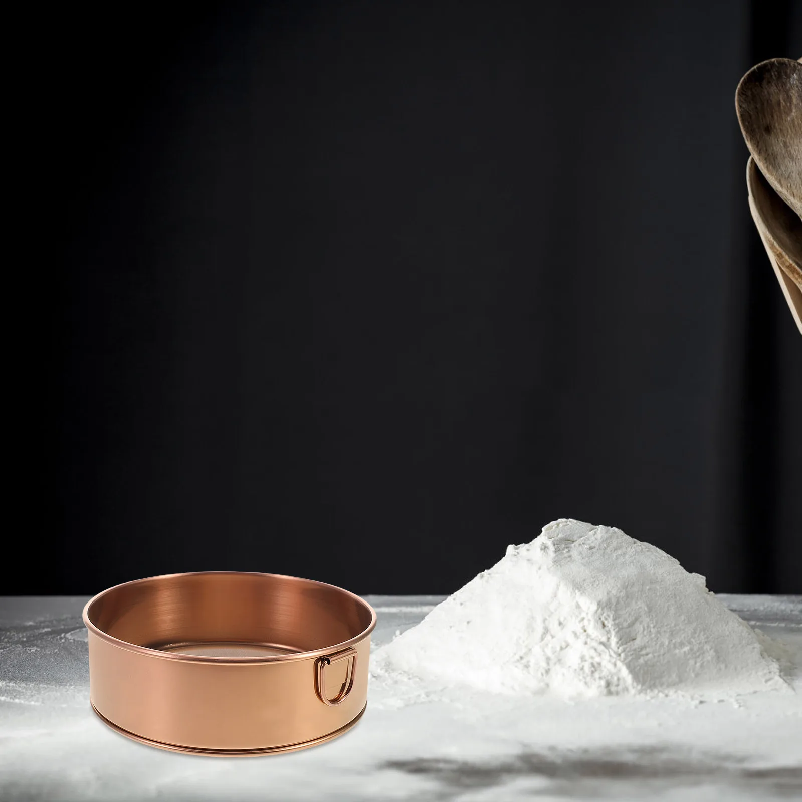 

Stainless Steel Flour Sieve Bread Strainer for Baking Filter Rose Gold Fine Mesh Strainers Powder Sifter