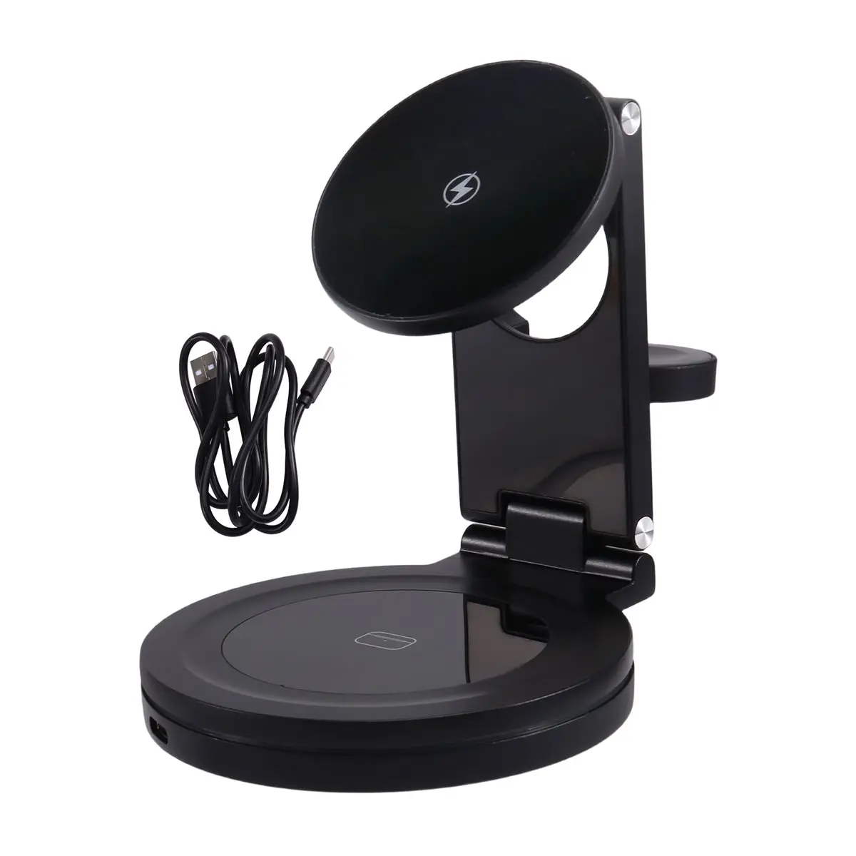Foldable 3in1 Magnetic Wireless Charger,360º Rotatable Charging Station,15W for 12-17,for ,for 【A74Z Miuai】