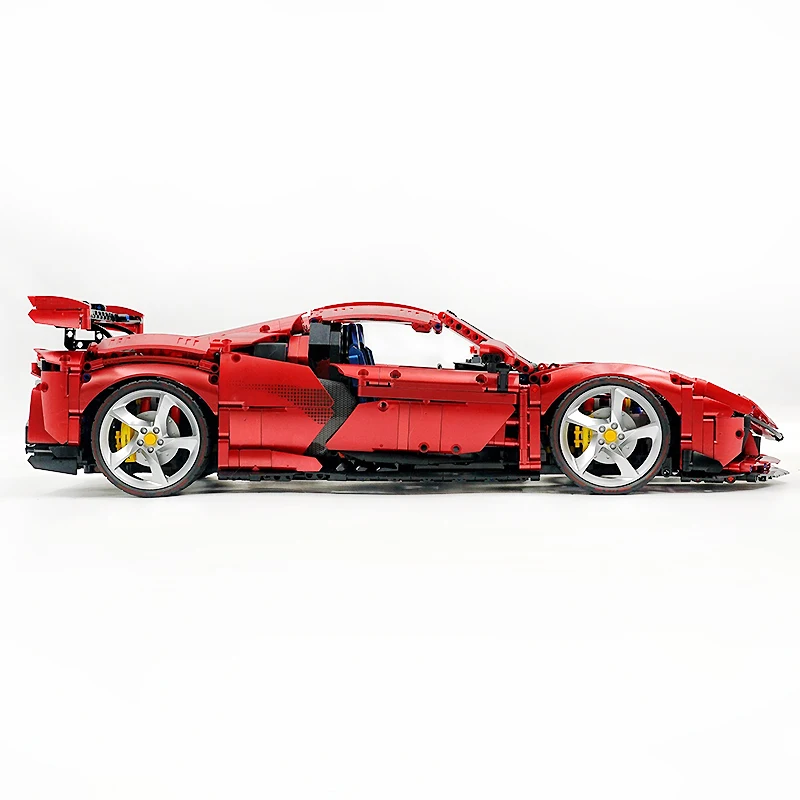 New MOC SF90 Limited Edition Metallic Red Bricks Sport Car GULY 10623 Building Blocks Speed Vehicle Toy Christmas Gift Boys Kids