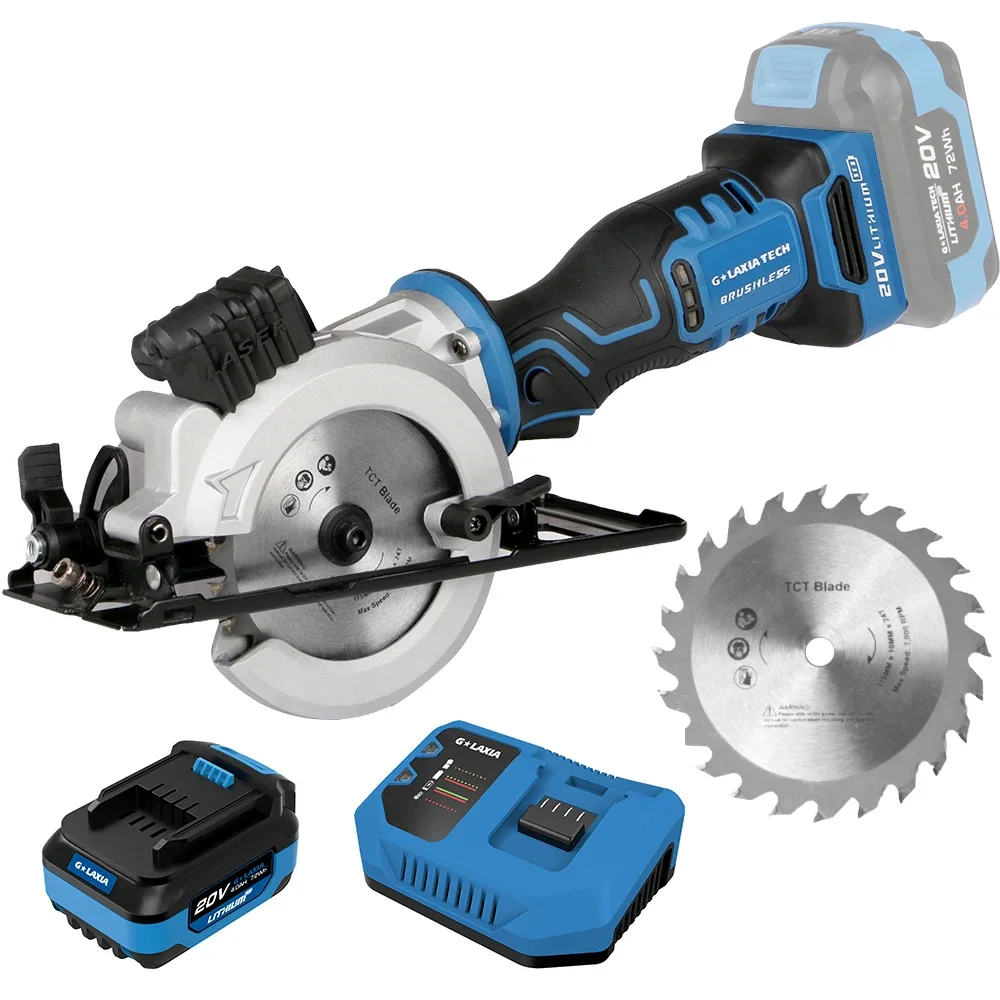 Professioanla 18V/20V Cordless Brushless Mini Circular Saw Cutter