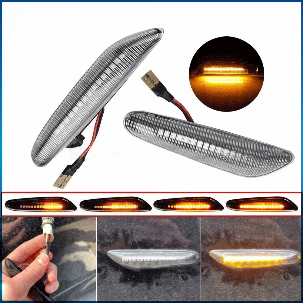 

Светодиодные боковые габаритные огни Amber Sequential с разъемом T10 для BMW 3 серии E46 E90 E91