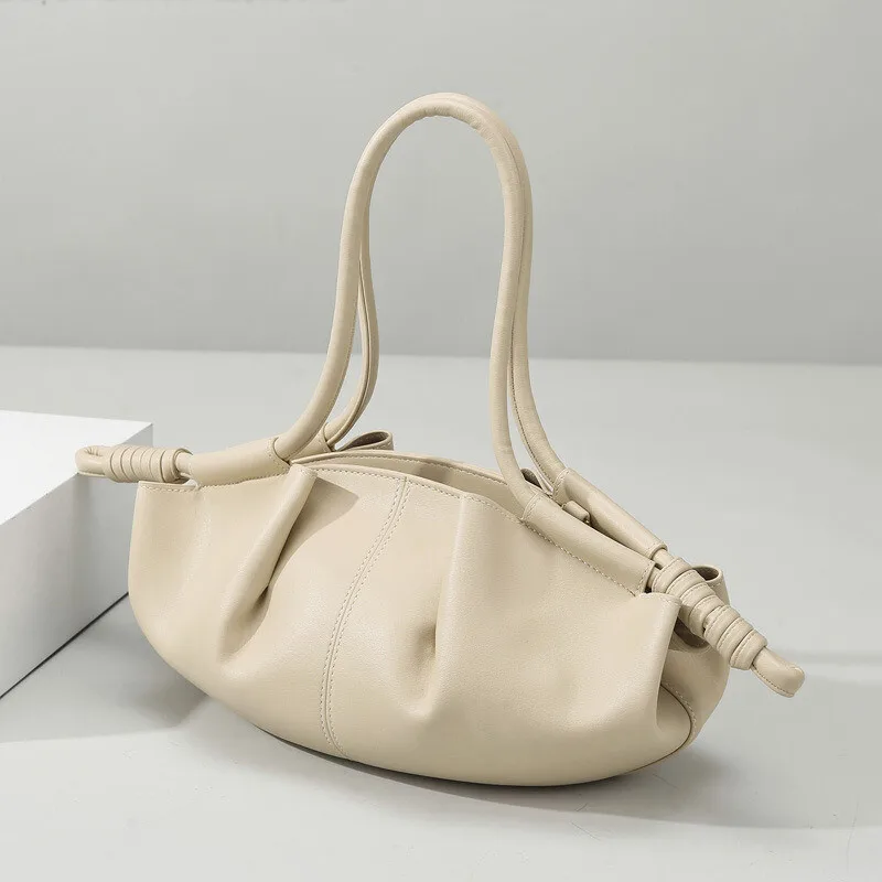 

Cloud Bag Women's Fashion Handbag Korean Minimalist Soft Leather Dumpling Bag Casual Commute Crossbody Bag