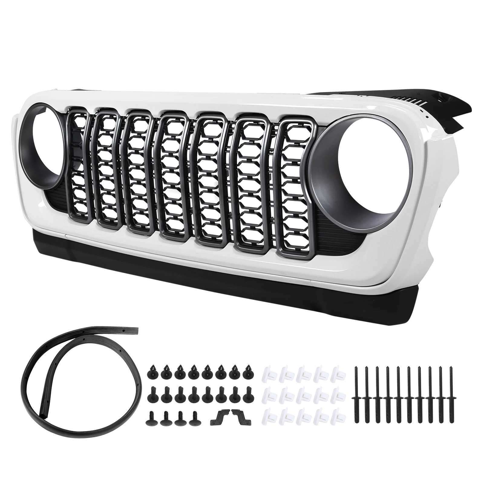 

For 18-24 Models Wrangler Front Bumper Grille Grill Car Front Bumper Grille Gladiator Decorative Grille Grille Modification Tool