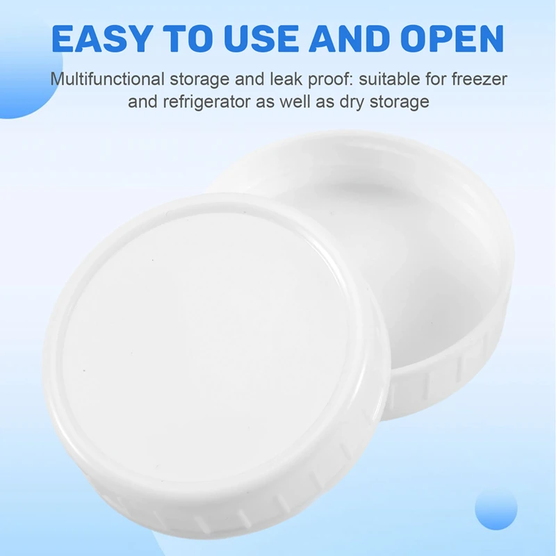 Regular Mouth Lids For Mason Jar Lids Plastic Storage Caps For Mason Canning Jars And More, Standard, Dia 70Mm