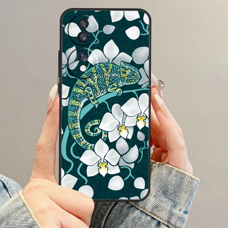 woodland creatures plants mushrooms Case For Huawei P40 Lite P20 P30 Pro P Smart Nova 5T Honor Magic 5 Lite 70 50 X8 X9a Coque