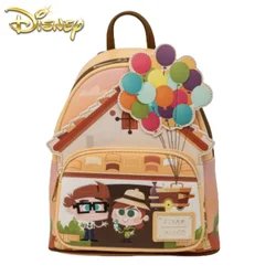 2024 Loungefly Disney Pixar Up Working Buddies Womens Double Strap Shoulder Bag Purse School Backpack Cute Cartoon  Backpack ﻿