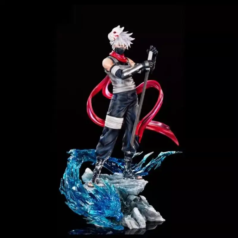 25.5Cm Resin Naruto Shippuden Standing Posture Hatake Kakashi Anime Action Figure Collectible Model Garage Kit Statue Toys Gift