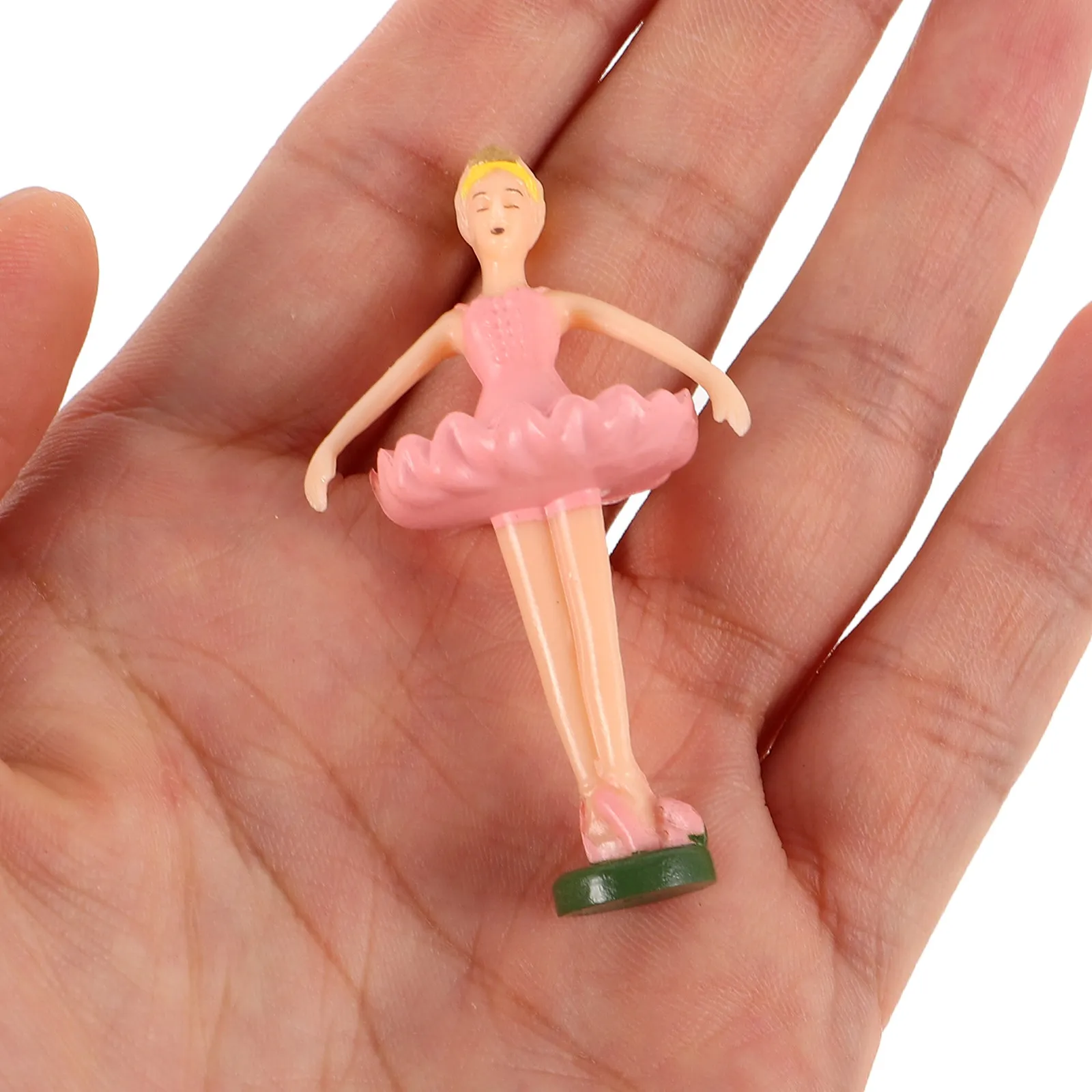 6 piezas de estatuas de bailarinas giratorias con música, ligeras, para decoración del hogar y como adorno para pasteles.