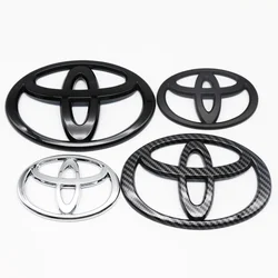 3D ABS Car front grille trunk Logo Sticker For Toyota RAV4 Camry Corolla Levin Yaris Reiz Vios Highlander CHR Avalon accessory