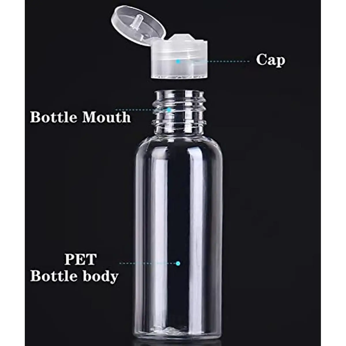 10pcs 3.4oz Empty Plastic Refillable Bottles for Toiletries Leak Proof Squeezable Travel Size Containers Essentials Accessories