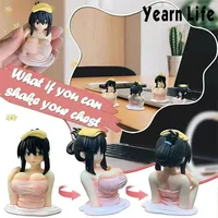 Cute Sexy Chest Shaking Ornaments Indoor or Motorcycle and Car Dashboard Decorations Kanako Collection Model Kawaii Anime Statue