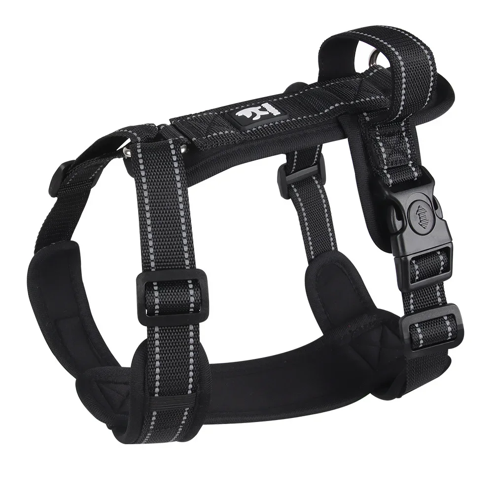 Anti-Escape Dog Harness with Handle Reflective Nylon Dog Harness Vest for Dogs Walking Pet Supplies pecheras para perros