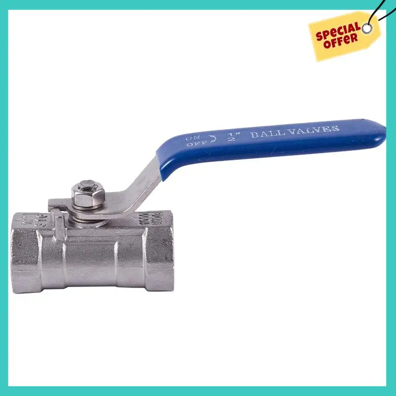 

-ABHW 10Pcs 1/2 Inch Stainless Steel Internal Thread Lever Handle Ball Valve