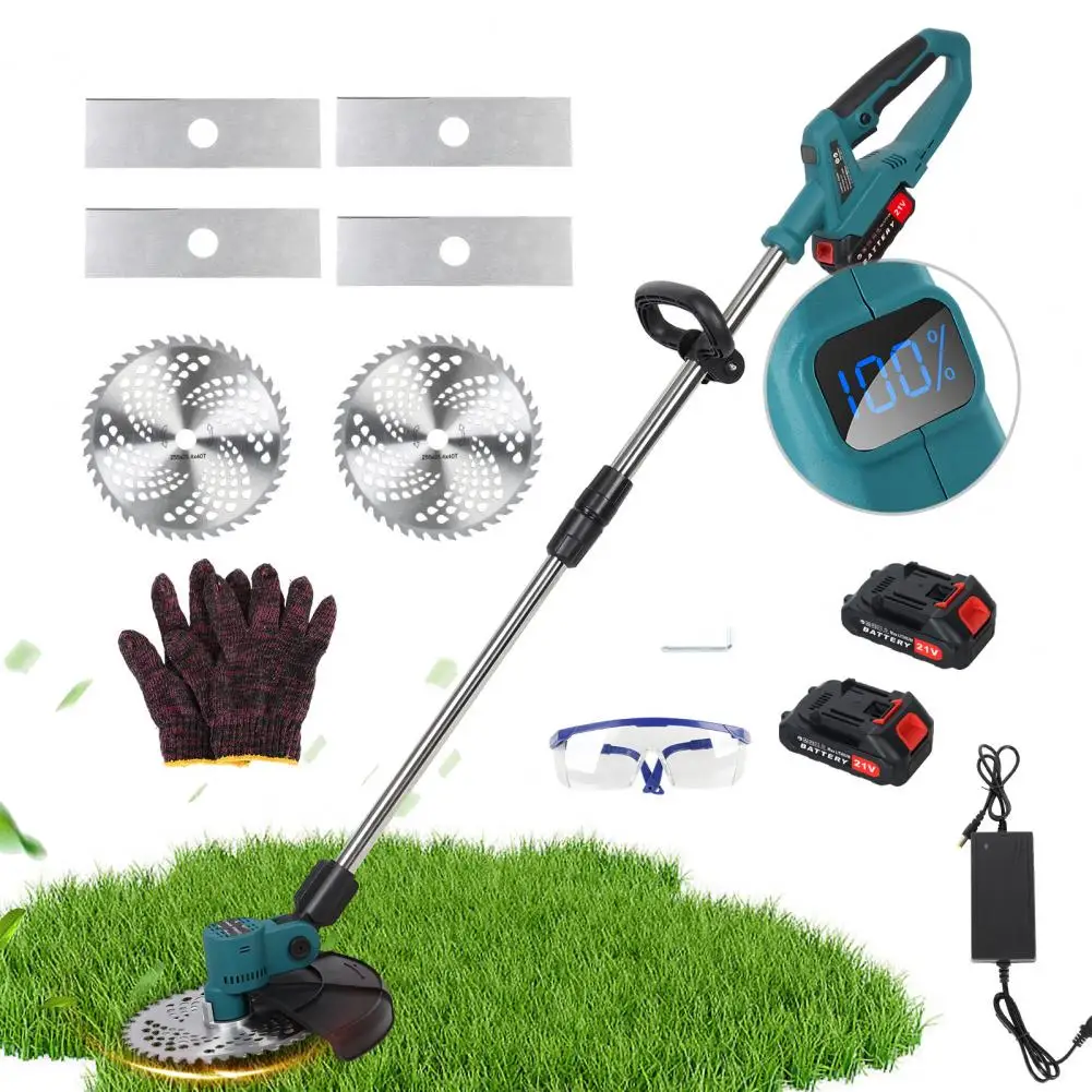 9 Handheld Inch Weed Eater, Electric Weed Mower Cordless Trimmer, Retractable Home Weed Eater Cutter with Brushless Motor