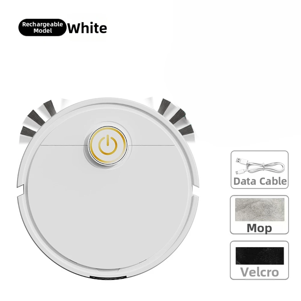 Robot Vacuum Cleaner with Dual Function Sweep and Wet Mop for Hard Floors 20x20x6cm ABS Material Easy to Operate