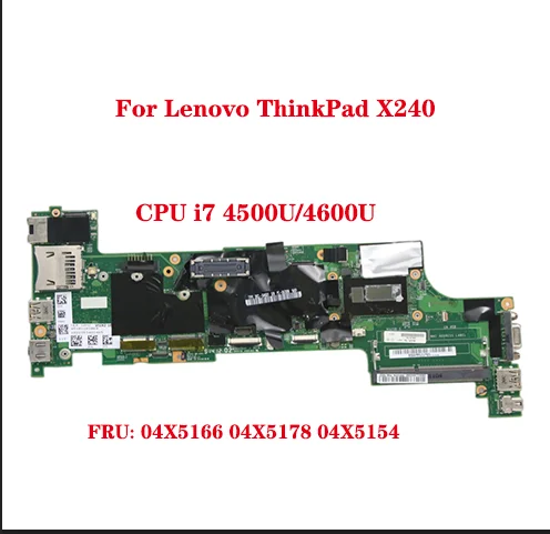 

Lot For Lenovo ThinkPad X240 laptop motherboard NM-A091 motherboard CPU i7 4500U/4600U FRU: 04X5166 04X5178 04X5154 100% test