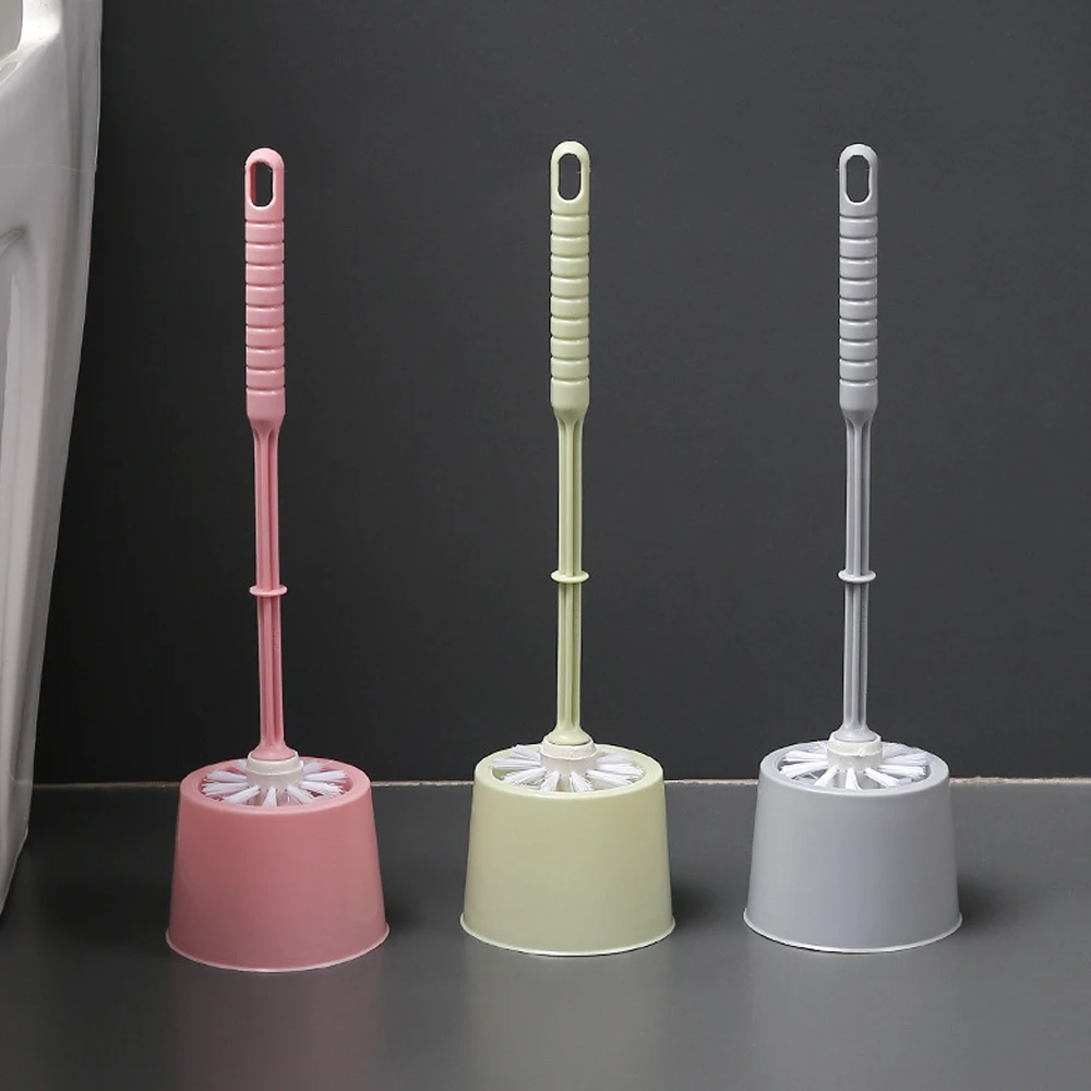 Xqmg-Juego de escobilla y soporte para inodoro, herramienta compacta y suave de limpieza profunda para el baño