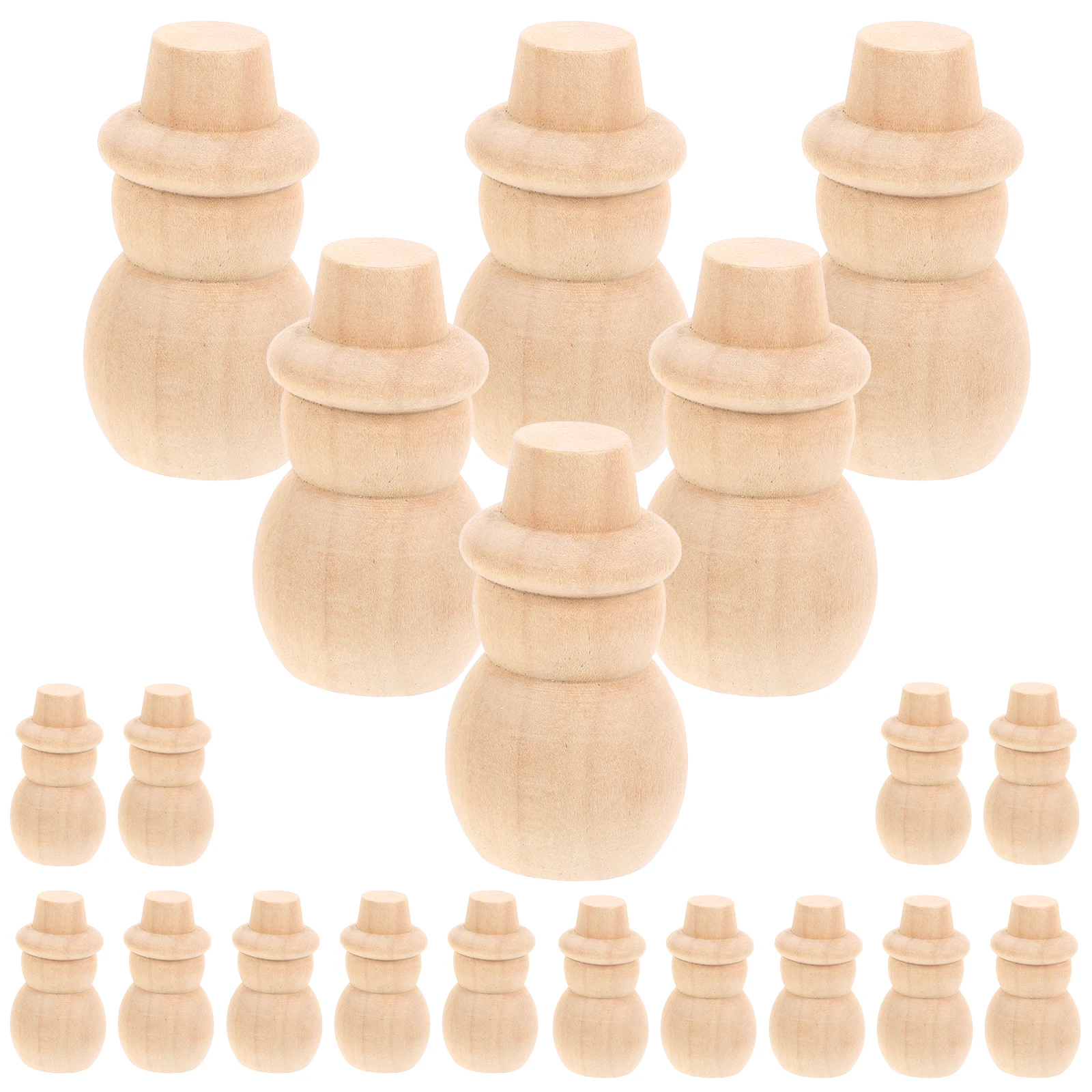 20 Stücke Holz Menschen Figuren Sicheres Material Handgemachte Graffiti Hause Regal Dekor Peg Peg Unvollendete Holz Figur