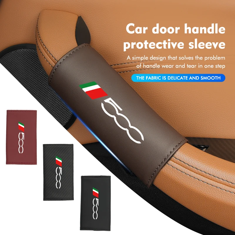 Almohadilla protectora para manija de puerta de coche, accesorios interiores para Fiat 500 5CC 124 125 125 500 695