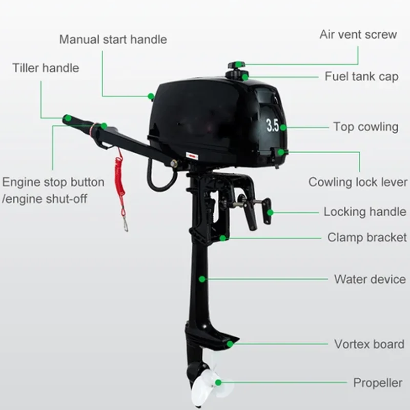 

【2025】Hot Sale Electric Outboard Engine Boat Motor 2 Stroke T5/T6 Outboard Motor Marine Hardware Accessories