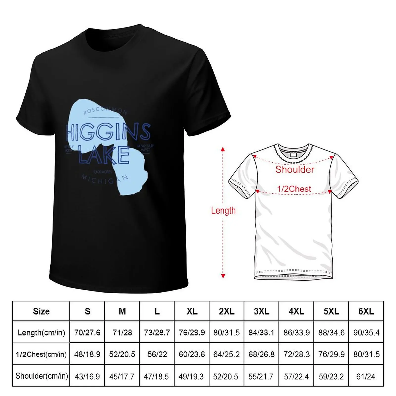 Higgins Lake Michigan T-Shirt Christmas Casual Tee Shirt