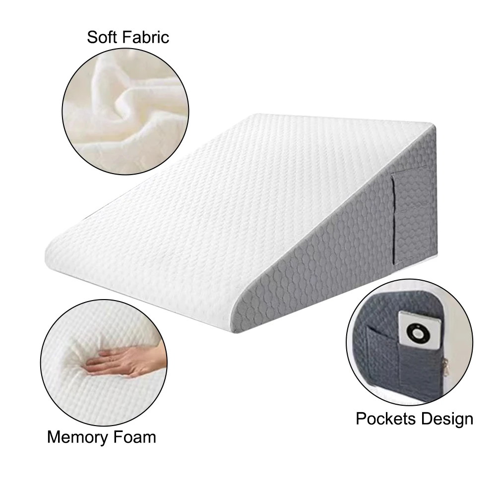 Feet Cushion Removable Washable Bed Wedge Pillow Neck Support for Sleeping After Surgery Seat Backrest Triangle