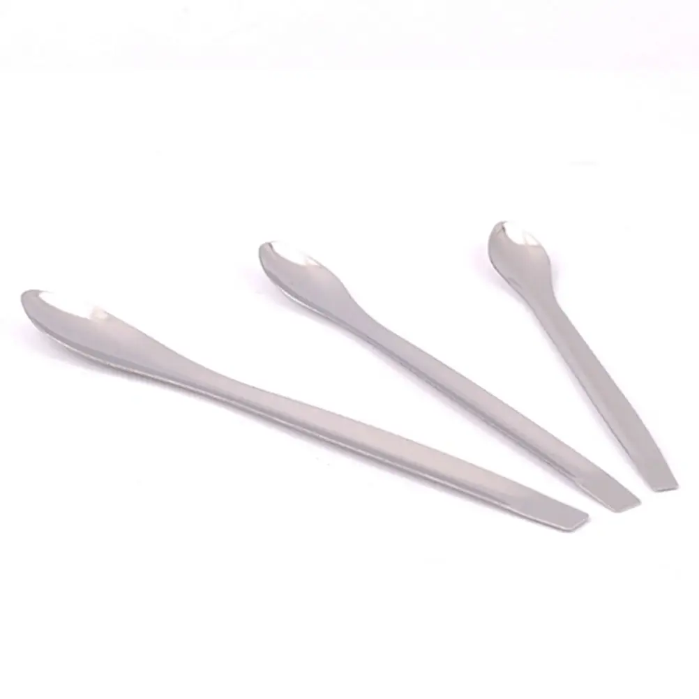 3pcs/Set Stainless Steel Medicinal Ladle Spoon Chemistry Experiment Pharmacy Lab Use Length 10/12/14cm