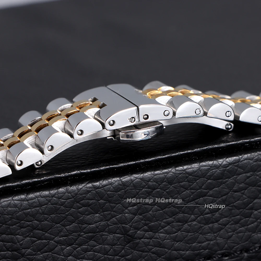 Massives Edelstahl-Uhrenarmband für Rolex, flaches, gebogenes Endband, Schmetterlingsverschluss, Ersatzgürtel, 12, 13, 14, 16, 17, 18, 19, 20, 21, 22 mm – Detail 7