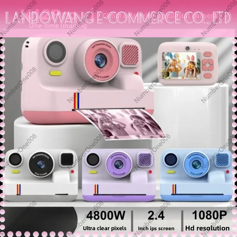 4K HD Instant Print Digital Camera Bluetooth Dual Lens Kids Print Camera Multiple Colors Optional