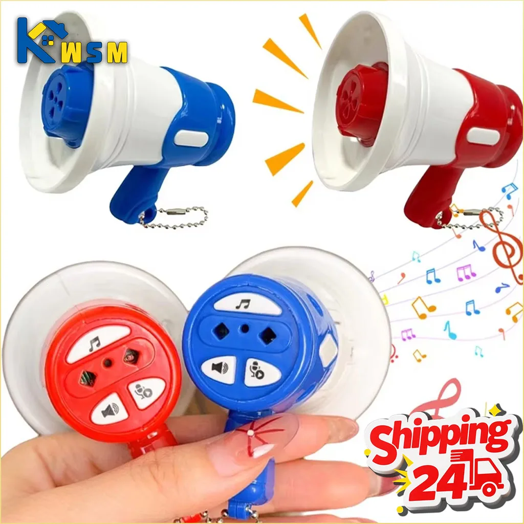 Mini megáfono con función de grabación, altavoz portátil, llavero de juguete, regalo novedoso divertido para fiestas, eventos, descompresión