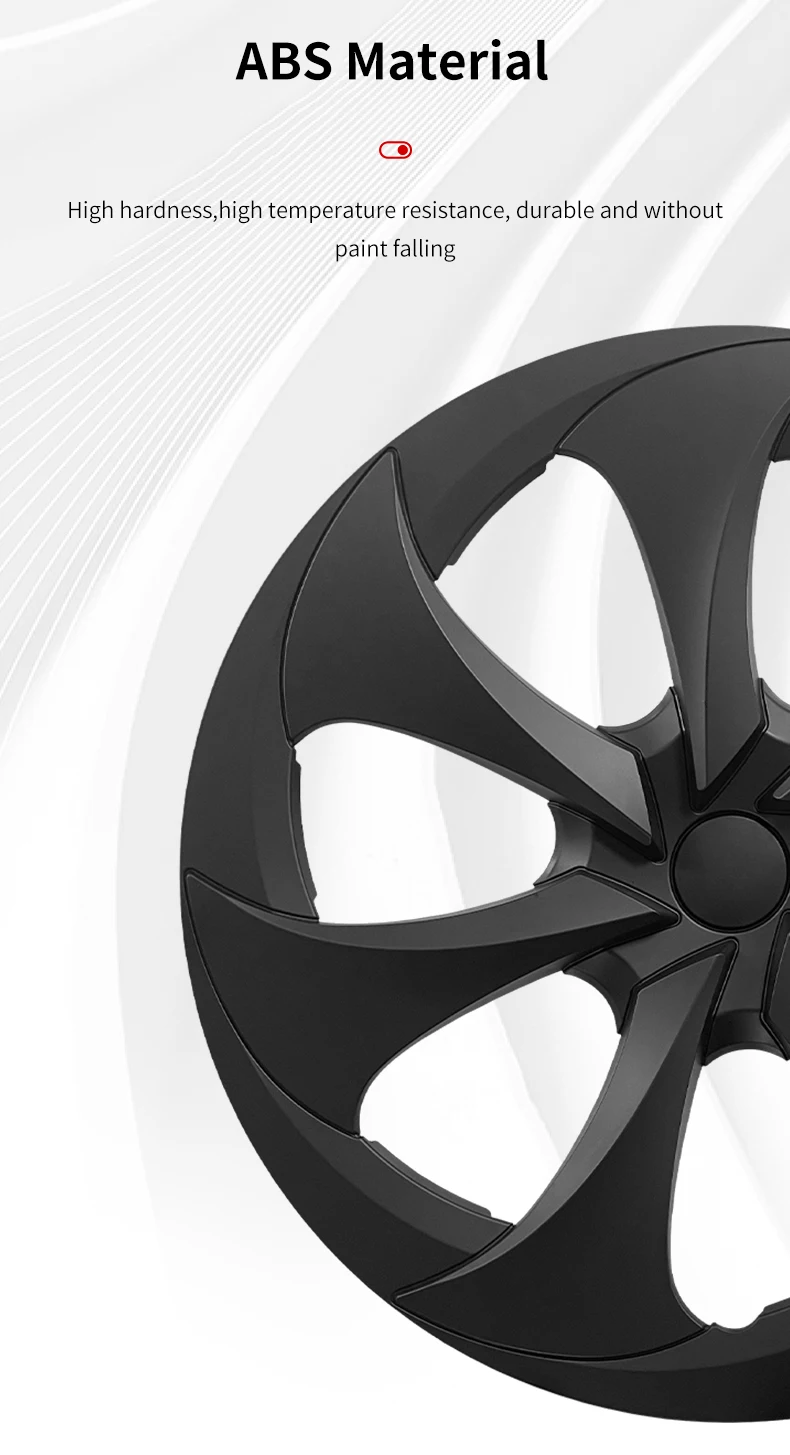 4 Stück 18 Zoll für Tesla Model Y Juniper Standard 18" Lochfelgen 2026-heute Radkappen im Tomahawk-Stil Auto-Radkappe – Detail 8