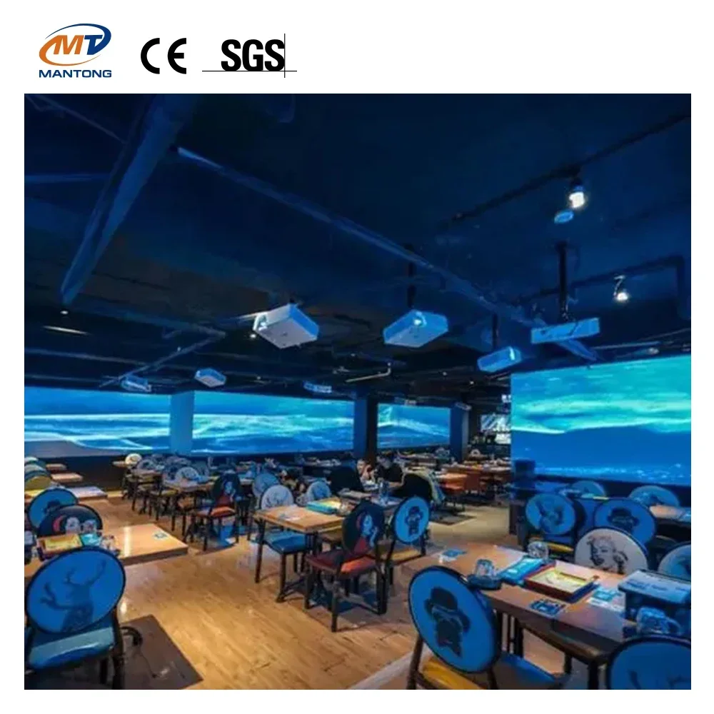 벽 3D 매핑 프로젝션 프로젝터 홀로그램 프로젝터 시스템 테마 레스토랑 몰입형 다이닝 경험 프로젝션