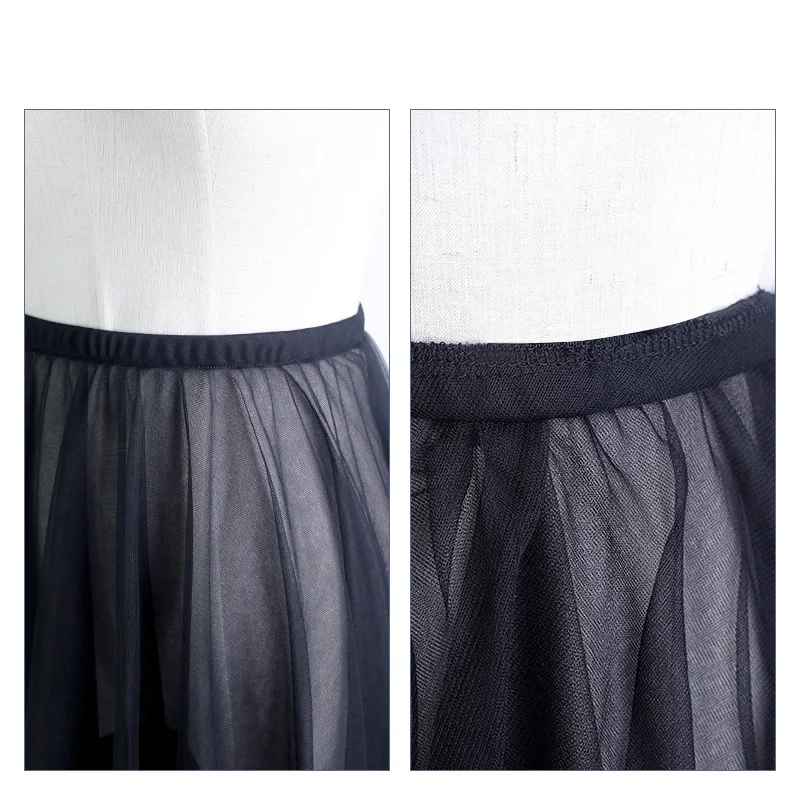 New Brand Sexy Elegant Chiffon Long Skirt Women A-line Tulle Tutu Long Skirt Wedding Party Dance Ballet Bandage Maxi Skirt