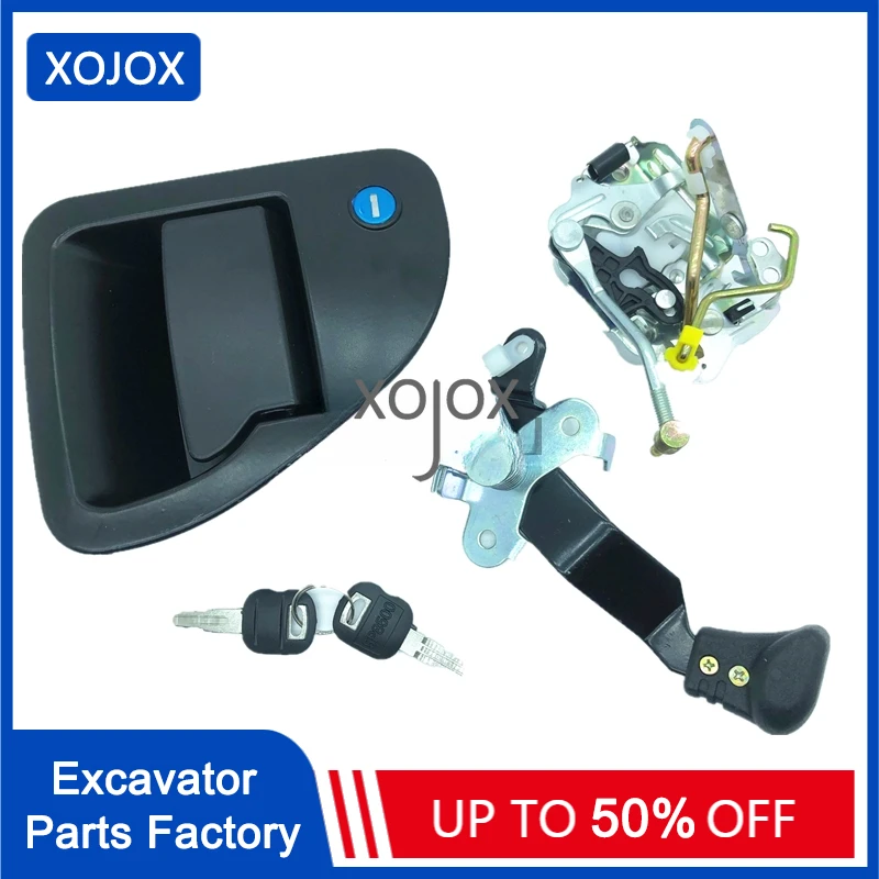 XOJOX For CATERPILLAR CAT 305.5/306/307CDE Excavator Cab door lock assembly handle lock block  excavator accessories