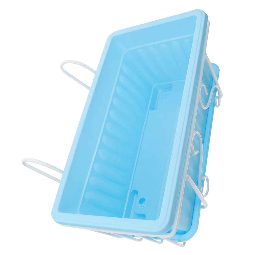 

1 Set Large Rectangular Hanging Flower Pot Planting Container For Garden Outdoor Succulent Vegetable Herb Planter Box Resin