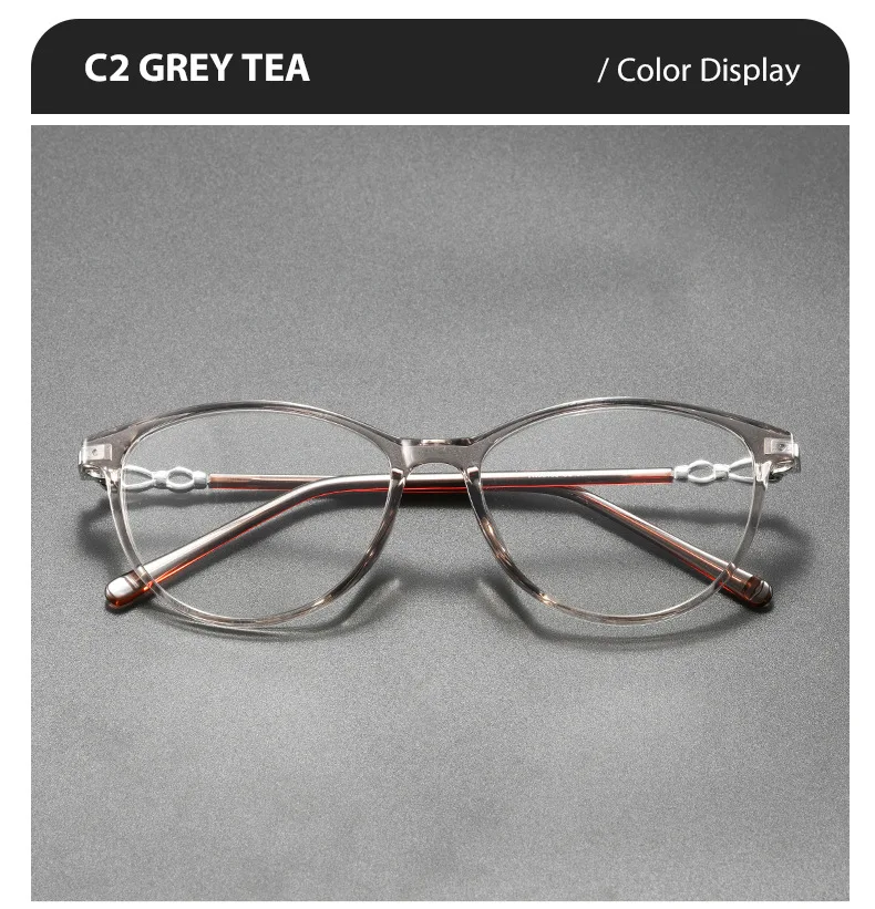 Neue Modische Markendesign Retro Katzenaugen-Rahmen Kurzsichtigkeits-Brille mit Sehstärke Photochromatisch Anti-Blaulicht Damen Astigmatismus-Brillen – Detail 12