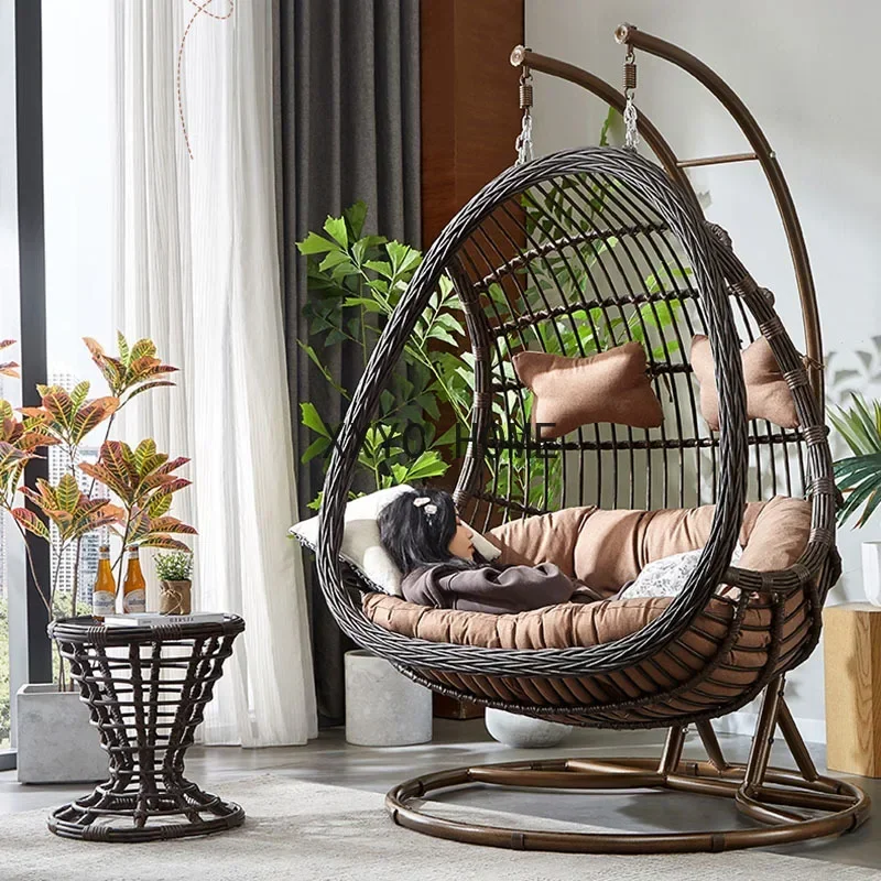 Cushion Swing Hanging Chair Outdoor Basket Mount Garden Hammock Metal Sillas De Jardin Para Exterior Home Decoration