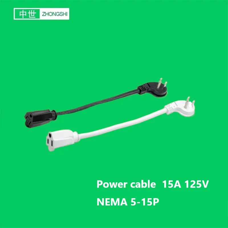 NEMA 5-15P США Удлинитель 3-контактный американский провод Кабель 14AWG Электрический шнур Черный шнур питания переменного тока Разъем IEC C13 Ноутбук Comma