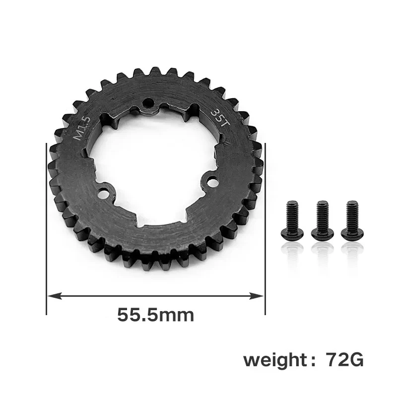 HD Staal M1.5 35T Tandwiel Hoofdtandwiel 1.5 Modulus 6447X 6448X 6449X voor TRX 1/5 X-Maxx 6S 8S 1/6 XRT RC Auto Upgrade Onderdelen