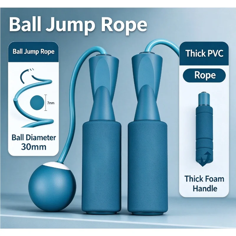 Cordless Jump Rope With Heavy Balls Sports Fitness Training Bodybuilding Exercise Rapid Speed Skipping Rope Home Gym Equipment gallery 1