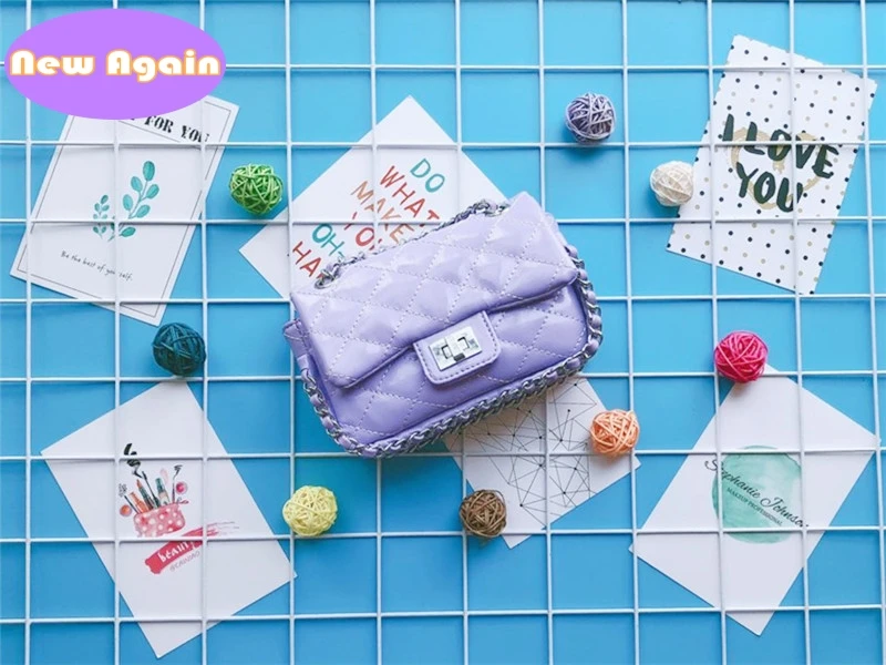 Bolsas de mensajero para adolescentes, bolsos cruzados de fiesta para niñas, bolso de hombro con cadenas de cuero PU para niños, monedero pequeño para dinero, NAB085