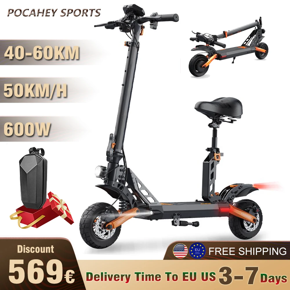 

G2 Pro 600W Electric Scooter 48V 15AH Battery 50KM/H Max Speed 9 inch Off Road Tire Electric Scooter Folding eScooter for Adults