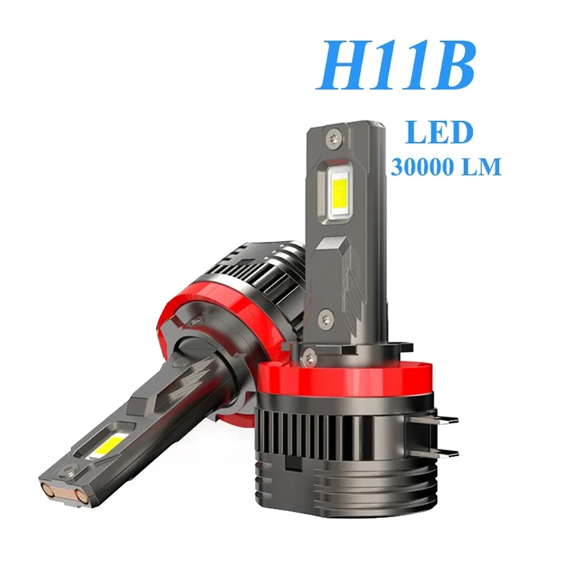 

2PCS H11B LED Headlight Bulb Turbo 80W 30000LM Low Beam High Beam 6000K White For Ford Fiesta Kia Hyundai Plug And Play