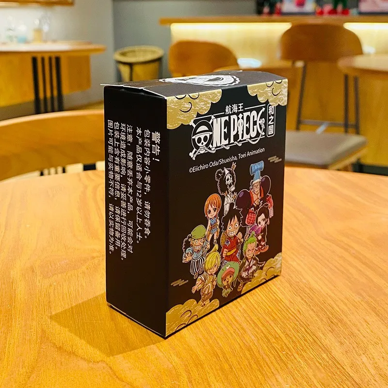 One Pieces Wano Country Series Blind Box Luffy Zoro Nami Usopp Sanji Metal Keychain Bag Pendant Decoration Children's Toys