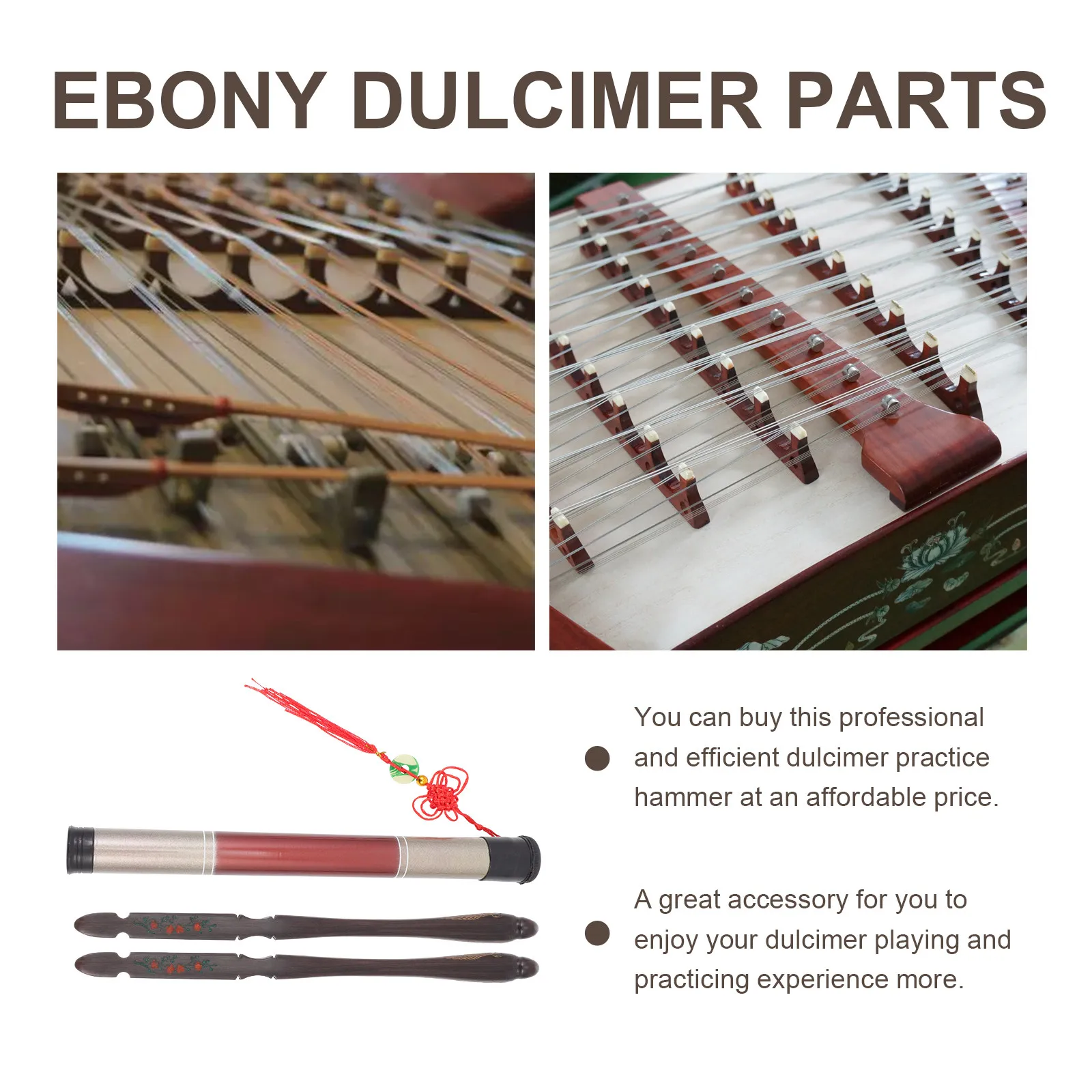 1Set Creative Bird Style Dulcimer Practice Hammers High Quality Ebony Wood Precision Crafted for Enhanced Playing Experience