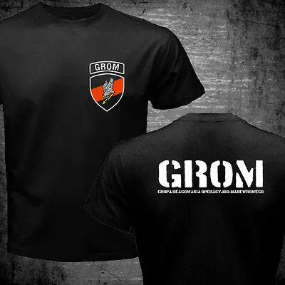 T Shirt Man Thunder JW GROM Poland Special Force Unit Army