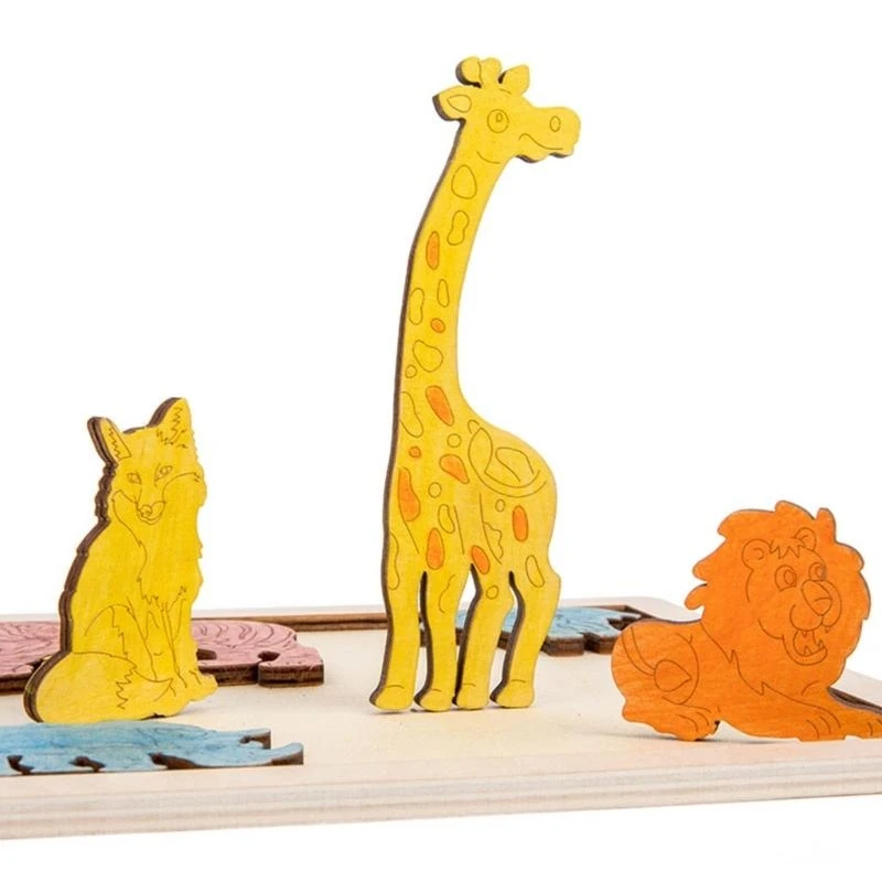 유치원 교육 동물 퍼즐 다양한 동물 모양 장난감 학습 Playset 장난감 세트 교육 그림 장난감 15UB